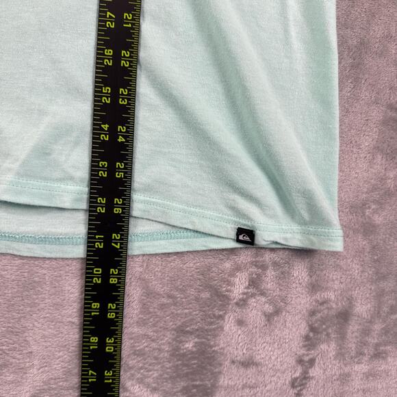 Quiksilver Wave Logo Surf Surfing T-Shirt Mint Green Vintage Style Size Large - Picture 6 of 7